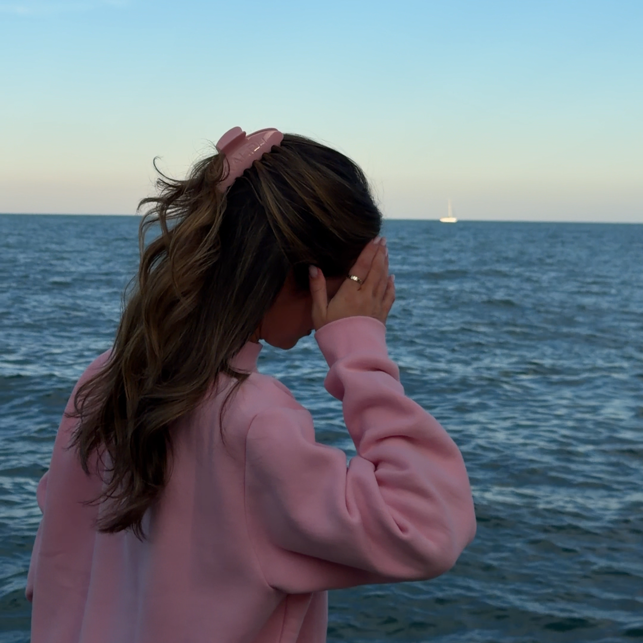 The Walk Oversized Mock Neck Sweatshirt
